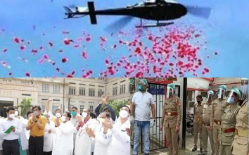 Country saluted the Corona Warriors from the sky