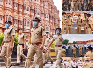 jaipur-police-march-on-foot-for-lockdown